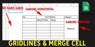 Cara Menghilangkan Garis Menggabungkan Cell (Kolom) di Google Sheets