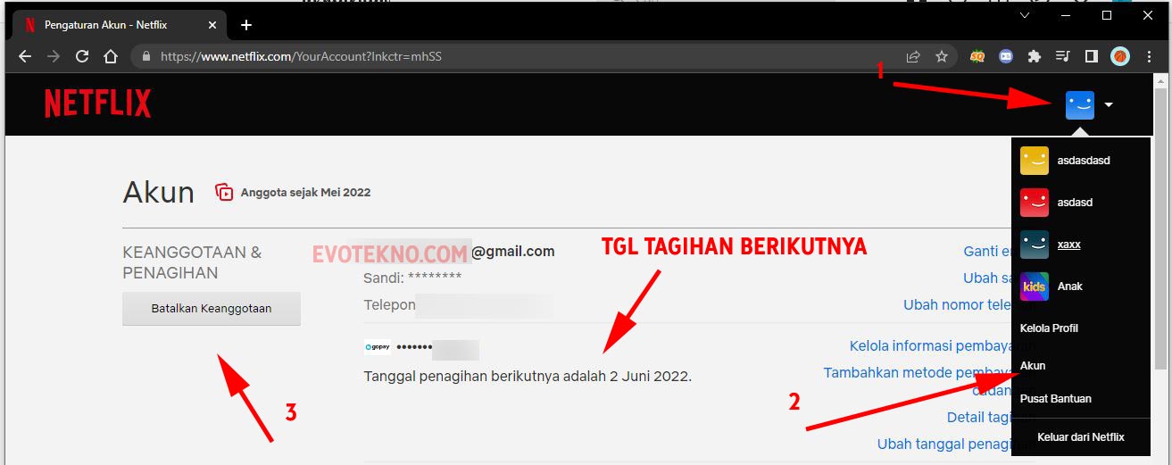 Cara Berhenti berlangganan netflix