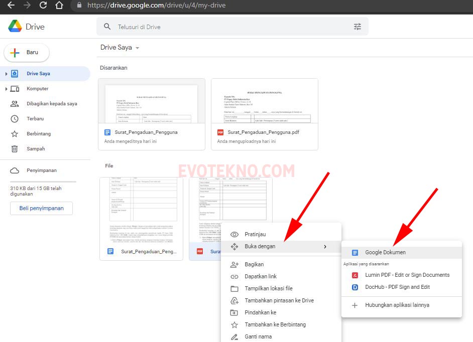 Buka Dengan Google Docs
