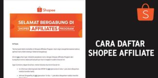 Cara Daftar Shopee Affiliate