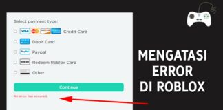 Cara Mengatasi An error has occurred Saat Beli Robux di Roblox