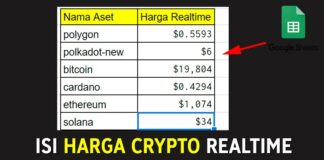 Cara Isi Harga Crypto Secara Realtime di Google Sheets (dari CoinMarketCap)