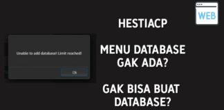 Cara Mengatasi HestiaCP Tidak Ada Menu Database (Tidak Bisa Buat DB Juga)