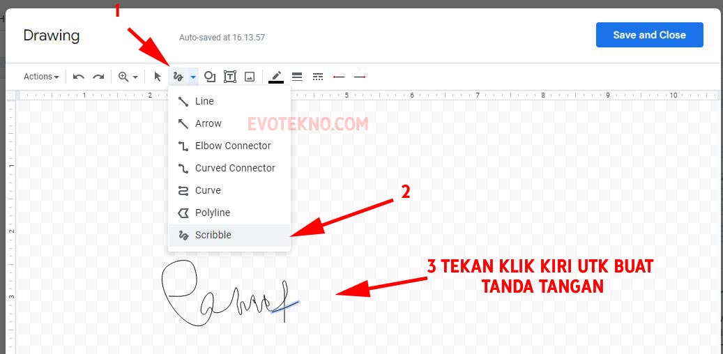 Scribble - Tanda Tangan - Google Docs