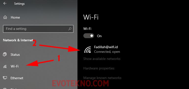 Wi-Fi - SSID - WIndows 10