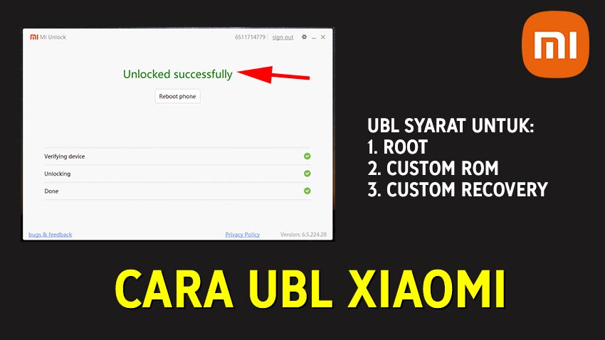 Cara Unlock Bootloader Xiaomi Semua Tipe