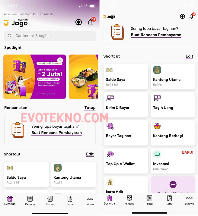 Halaman Utama Bank Jago