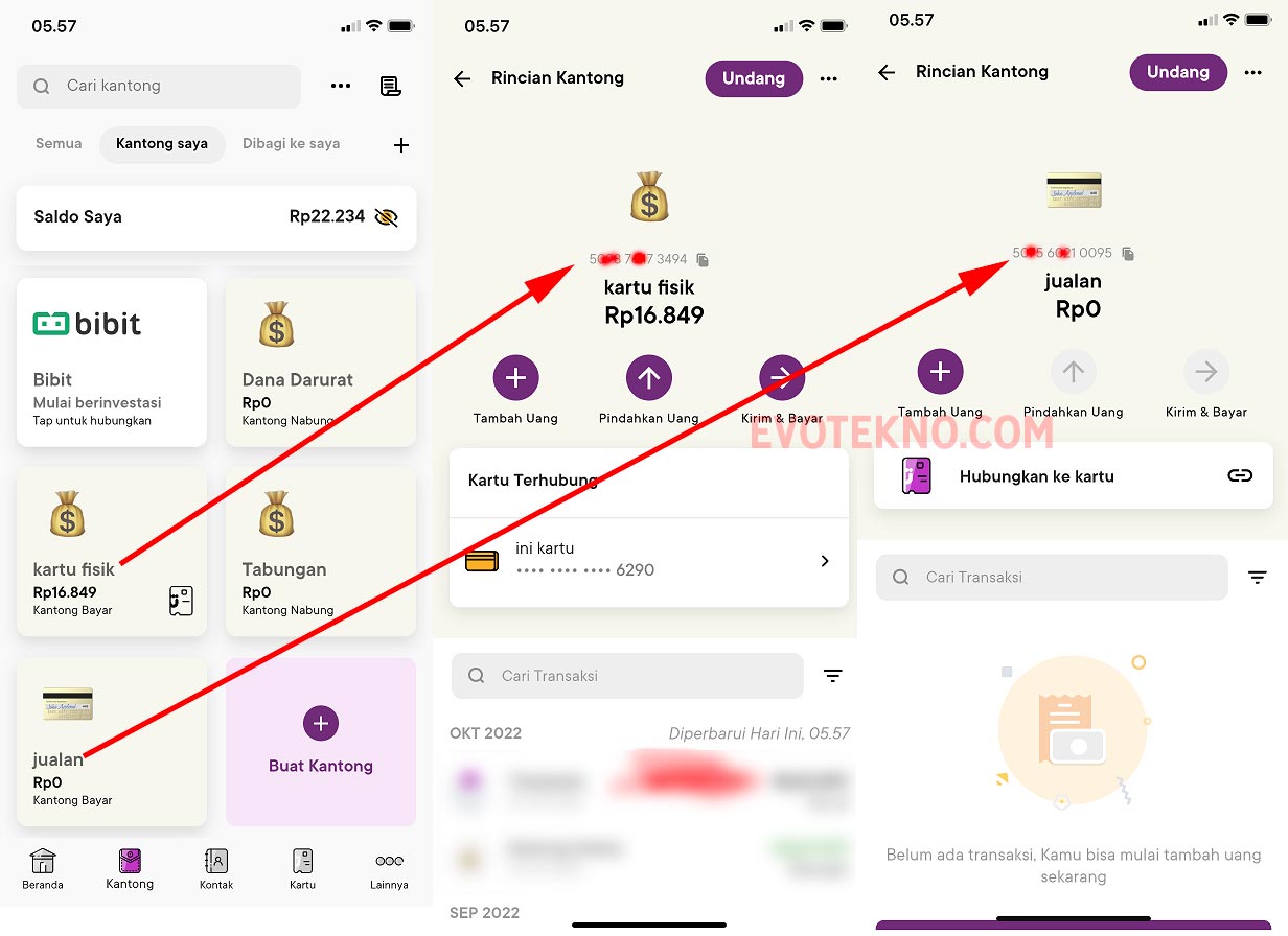 Setiap Kantong Punya Nomor Rekening Berbeda Bank Jago