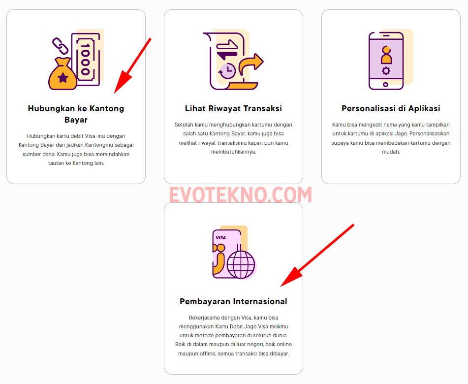 fitur kartu debit visa bank jago