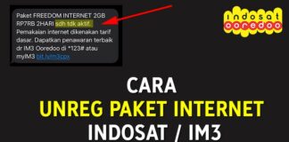 Cara Unreg Paket Internet Indosat IM3 (Stop Paket Data)