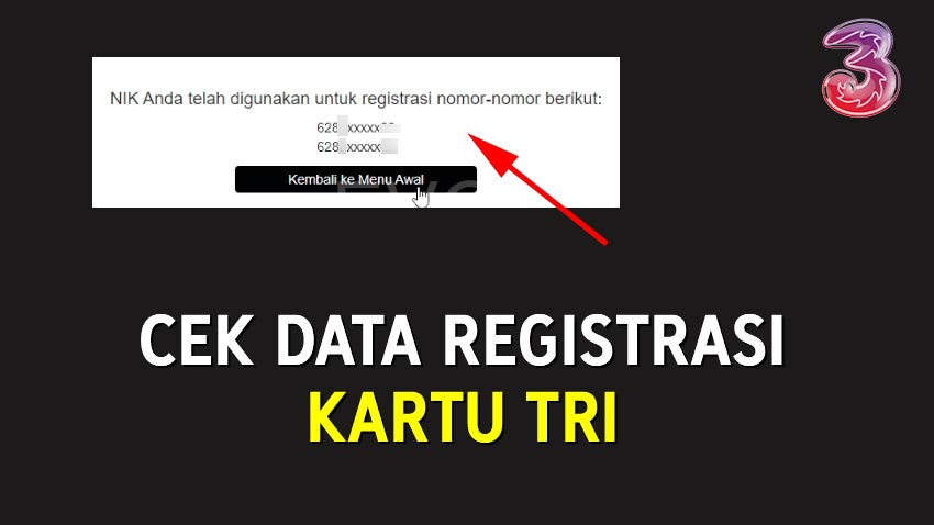 2 Cara Cek Data Registrasi Tri (NIK KTP)