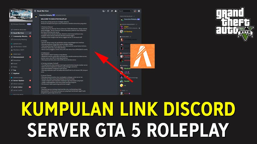 Kumpulan Link Discord dan Website Server GTA 5 Roleplay Indonesia (FiveM)