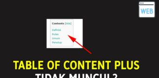 Cara Mengatasi Table of Content Plus Tidak Muncul (WordPress)