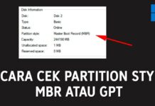2 Cara Cek Partisi GPT atau MBR Pada Storage Kita (Windows)