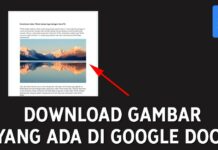 Cara Download Simpan Gambar Yang Ada di Google Docs